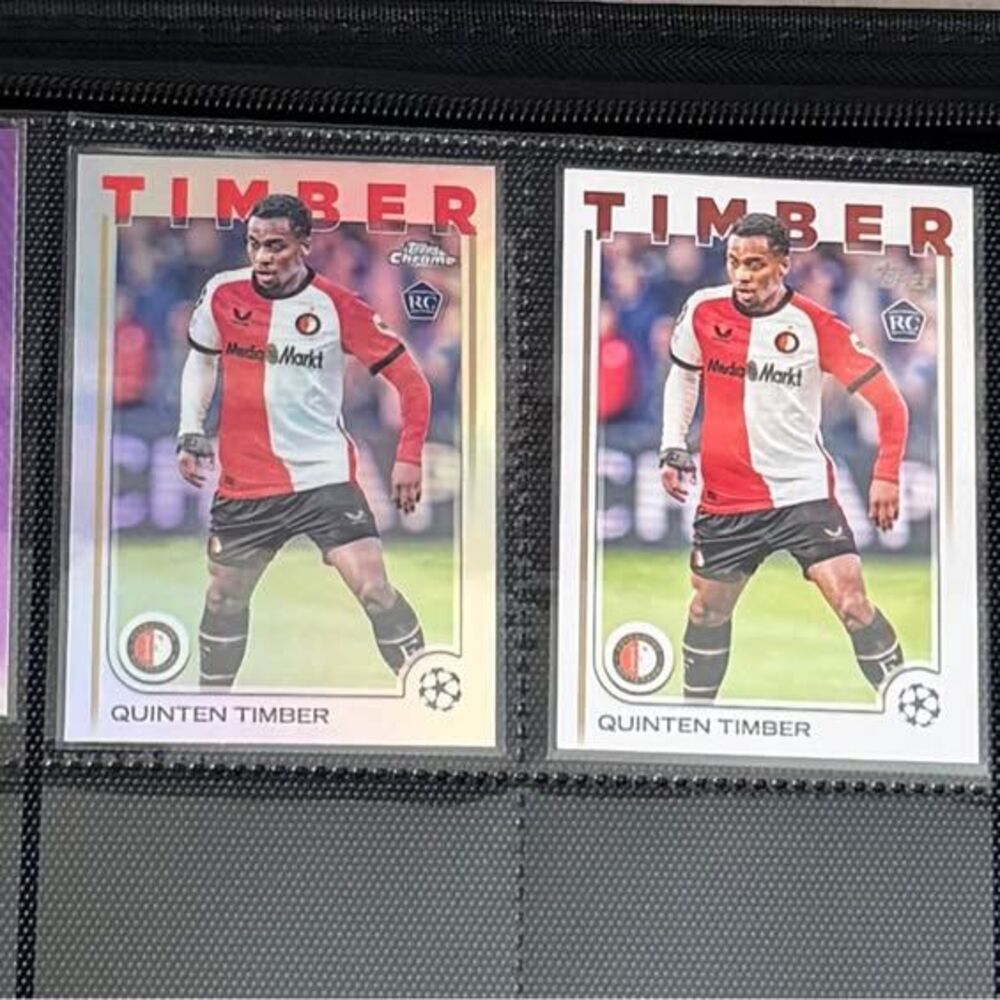 Quinten Timber Rookie Card Lot Topps Chrome RCs + Num /299 Parallel – Feyenoord